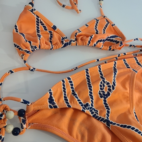 Black Poppy Coral Women Two Piece Swim Suit - Picture 4 of 11